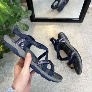 Blå Skechers sandal med memory foam indersål - 37