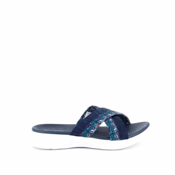 Blå slip in sandal med fine detaljer - 36