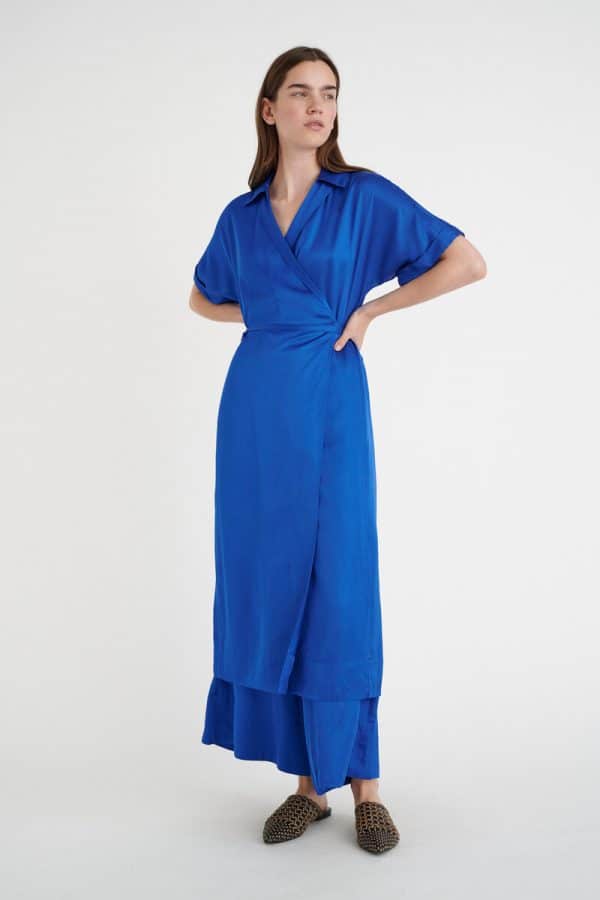 Inwear Rosalineiw Wrap Kjole 7340 152 Greek Blå, Størrelse: 40, Farve: Greek Blå, Dame