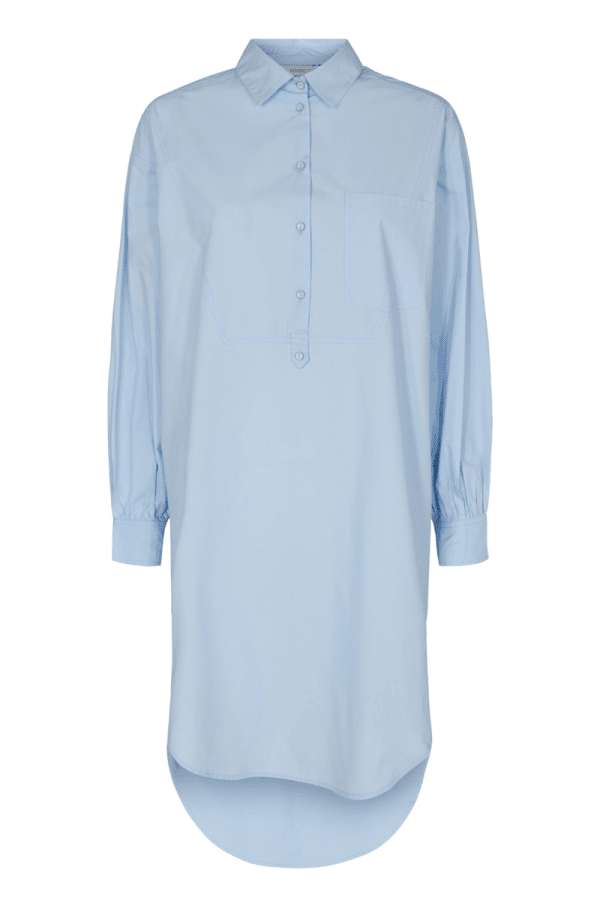 Nümph Nubarbara Lang Skjorte 700883 3078 Blå, Størrelse: 34, Farve: Blå, Dame