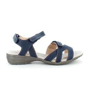 Blå sandal med smalle justerbare remme - 40