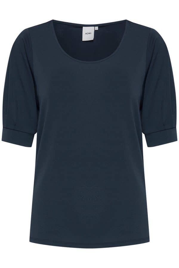 ICHI Fs Ihraya T-shirt Blå, Størrelse: XS, Farve: Blå, Dame