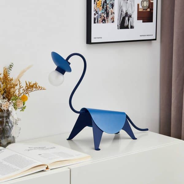 Lucande Idalina LED-bordlampe, dino, blå