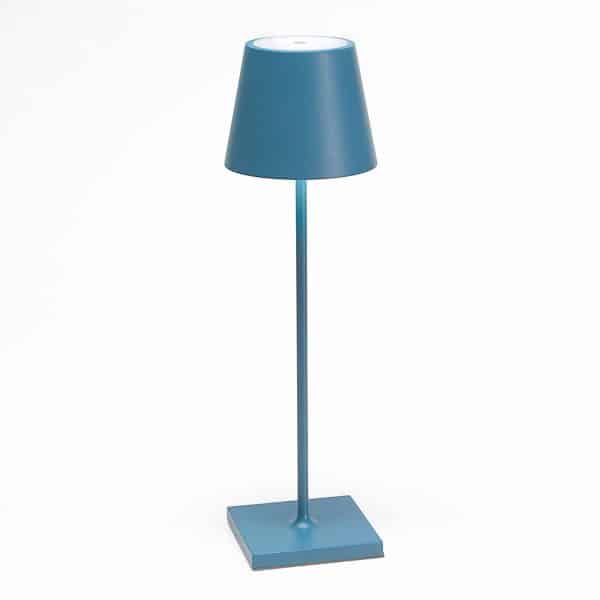 Poldina LED-bordlampe med batteri, bærbar, blå