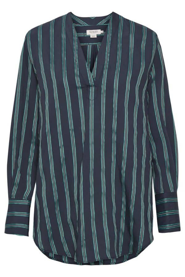 Soaked In Luxury Slelaia Skjorte Blå, Størrelse: S, Farve: Blå Stripe Pat 42053, Dame