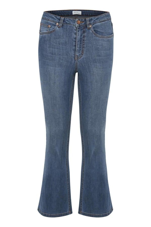 Gestuz Emilindagz Flared Jeans, Farve: Blå, Størrelse: 24, Dame