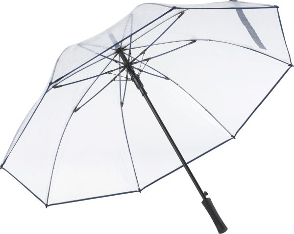 Transparent marine blå paraply med gratis fragt - Philippa