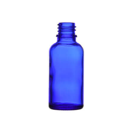 30 ml. blå glasflaske - DIN18