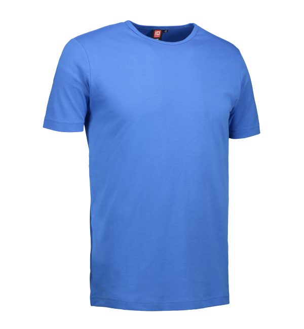 Blå t-shirt med rund hals til mænd - M
