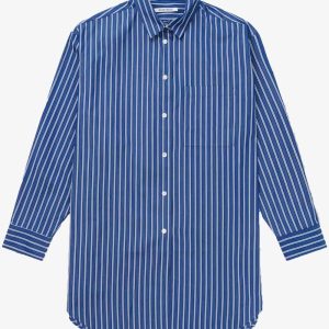 Charlene dobby stripe shirt - Blue stripes - Wood Wood - Blå M