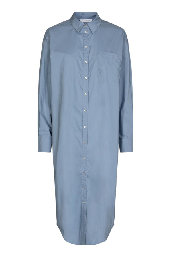 CoÂ´Couture Coriolis Oversize Skjorte Kjole, Farve: Blå, Størrelse: S, Dame