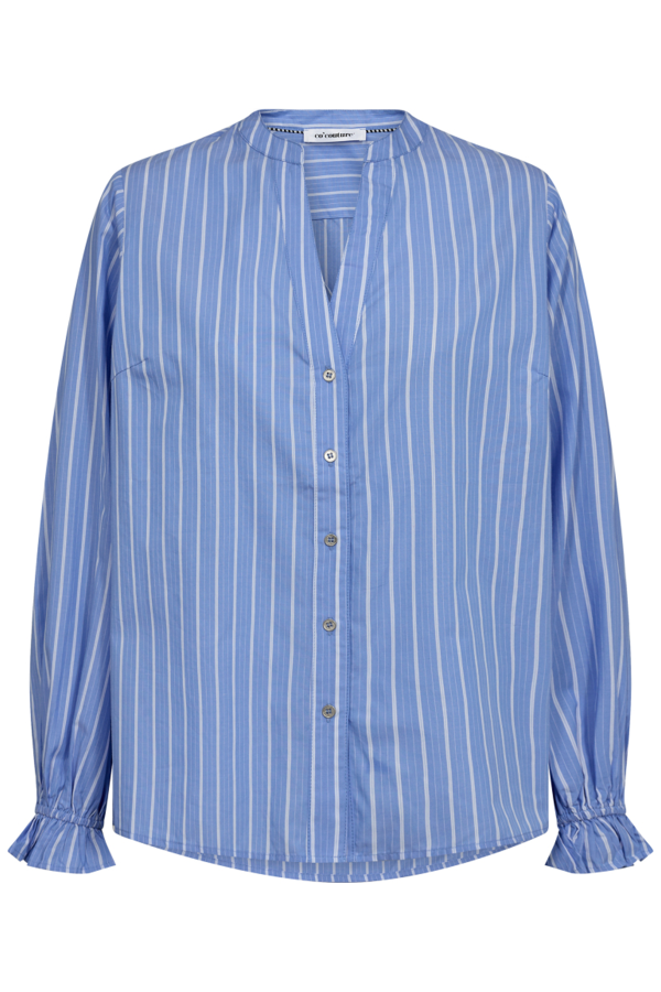 CoÂ´Couture Maloucc Stripe Skjorte, Farve: Blå, Størrelse: L, Dame