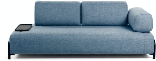 Compo, 3-personers sofa by LaForma (Armlæn højre, Blå)