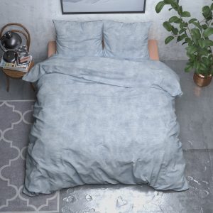 FL vasket bomuld sengesæt, blå 240 x 220 cm