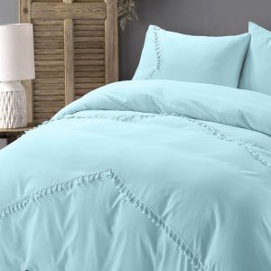 Fashion Lace sengesæt, baby blå 240 x 220 cm