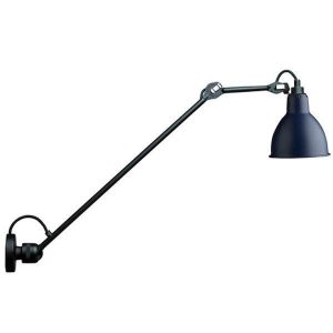 Lampe Gras N304 L60 Væglampe Mat Sort & Blå Hardwired