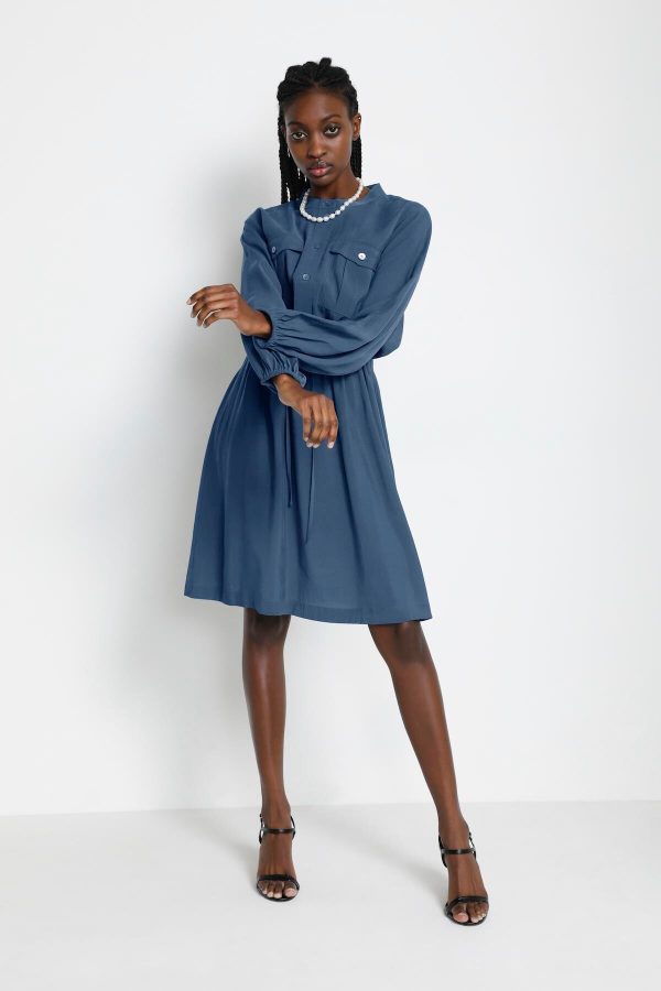 My Essential Wardrobe Mwfranco Kjole, Farve: Blå, Størrelse: 38, Dame