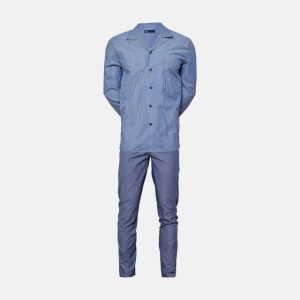 Pyjamas | 100% vævet bomuld | blå
