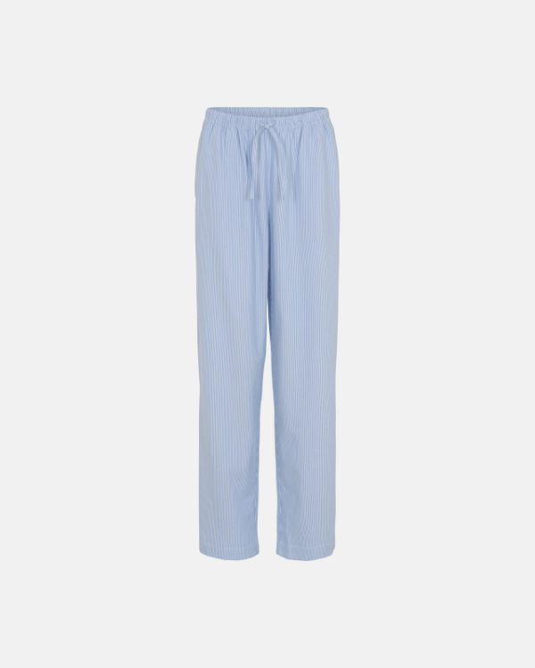 Pyjamasbuks | bambus | blå/hvid strib
