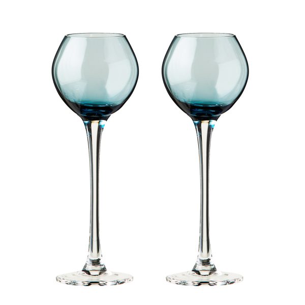SINNERUP Aperitif glas blå top 2 stk. (BLÅ, ONESIZE)