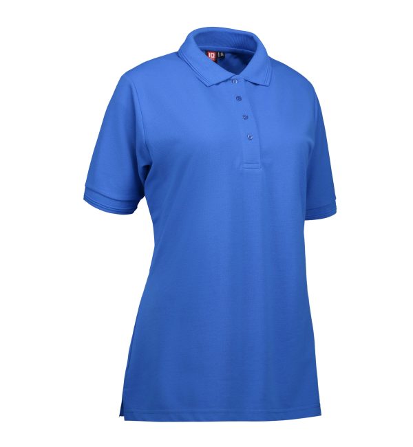 Slidstærk dame polo t-shirt i blå - 3XL