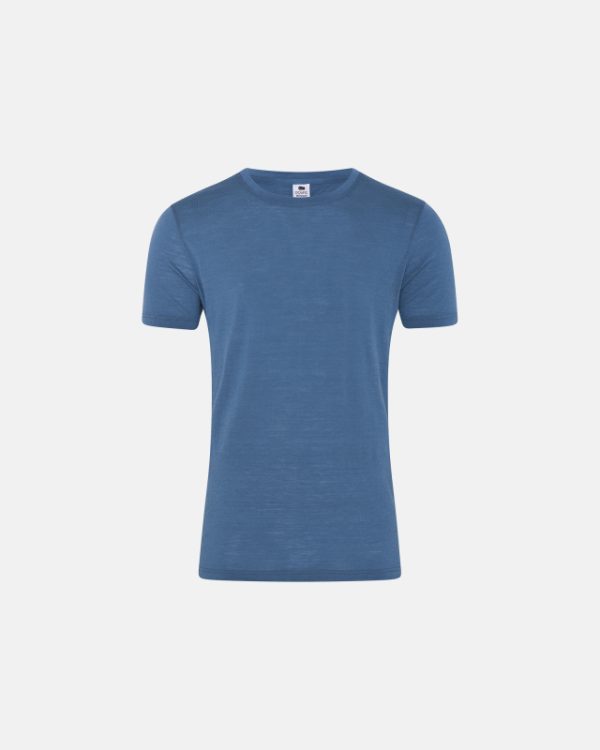 T-shirt | 100% økologisk uld | blå