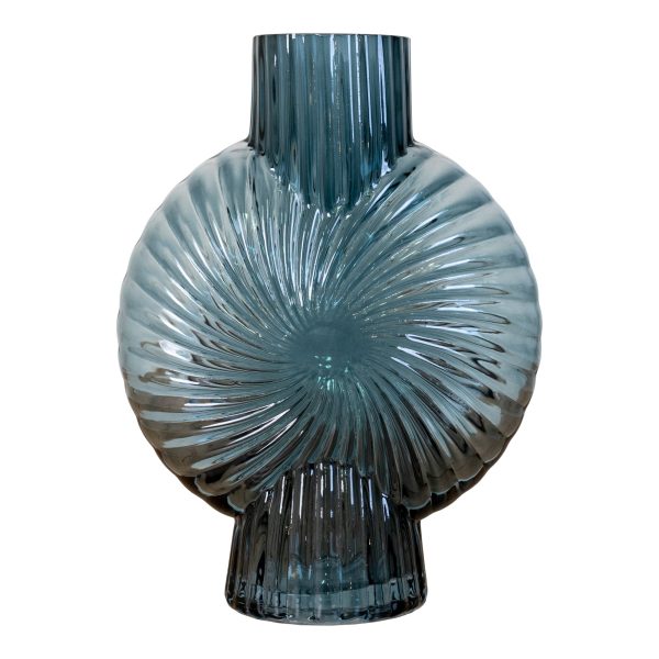 Vase - Vase i glas, blå, 15,5x7,5x20,5 cm