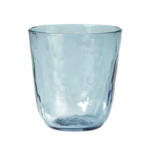 Broste Copenhagen Hammered drikkeglas 33,5 cl Blå