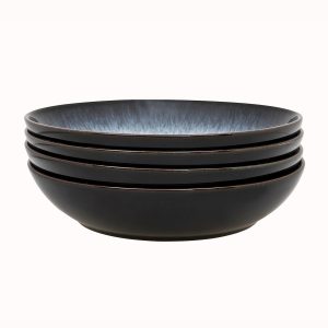 Denby Halo pastaskål 22 cm 4-pak Blå/Grå/Sort