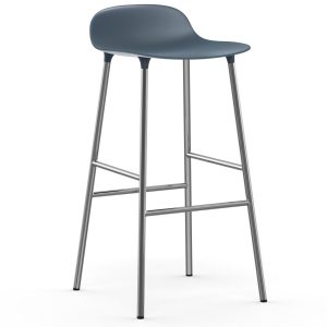 Normann Copenhagen Form barstol m. kromben 75 cm Blå