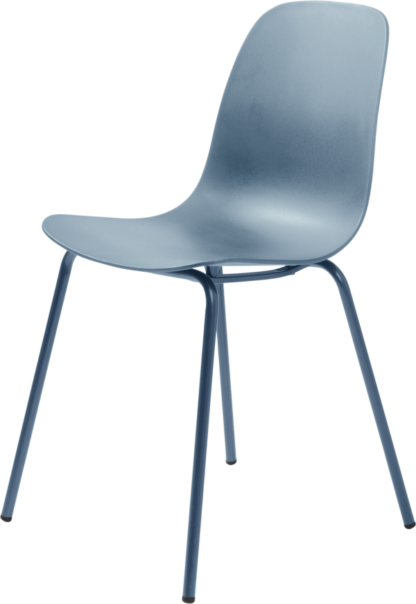 Whitby, Spisebordsstol, blå, plast, metalben