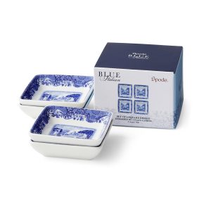 Spode Blue Italian fad 8x8 cm 4-pak Blå-hvid