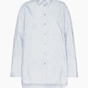 Flower Oversized Shirt - Skyway Blue - ROTATE - Blå XS