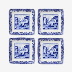 Spode - Firkantede skåle Blue Italian 7,5 cm, 4-pak - Blå - Skåle - - Homeroom