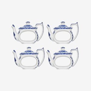 Spode - Servietringe Tekande Blue Italian 6 cm, 4-pak - Blå - Servietringe - - Homeroom