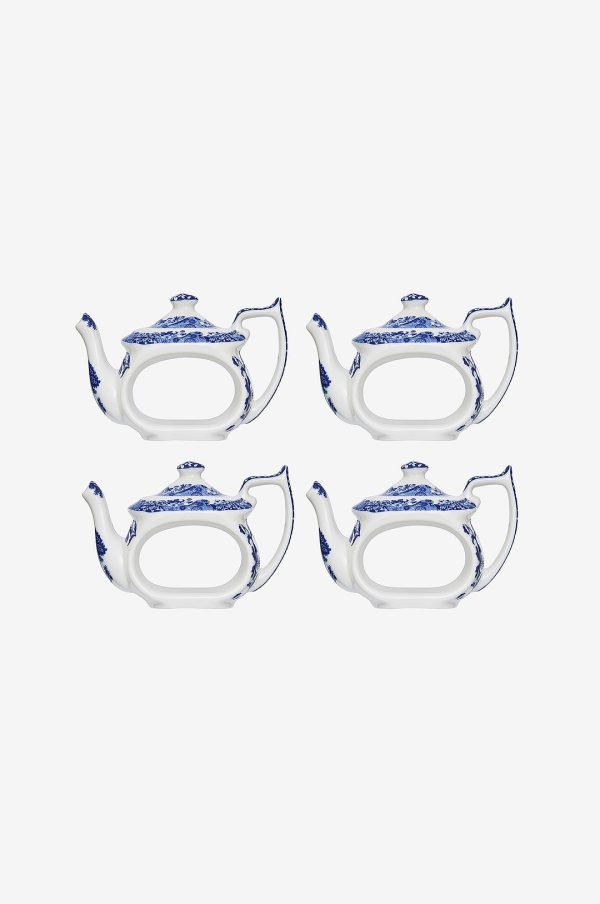 Spode - Servietringe Tekande Blue Italian 6 cm, 4-pak - Blå - Servietringe - - Homeroom