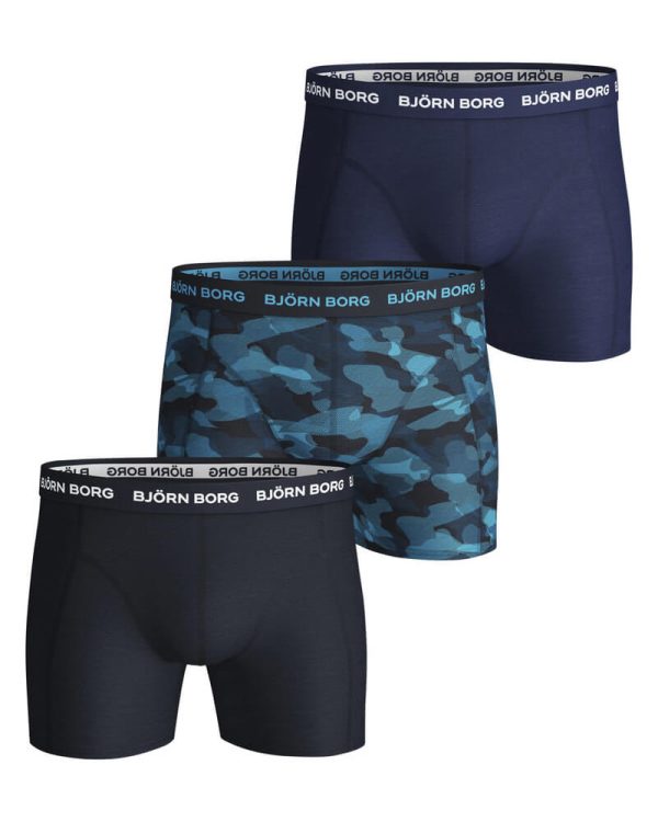 Björn Borg Essential 3-pack Cotton Stretch Shorts - Str. L 3 stk.