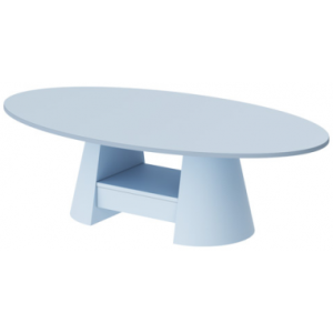 CALABRO Ovalt sofabord i MDF 160 x 90 cm - Mat blå