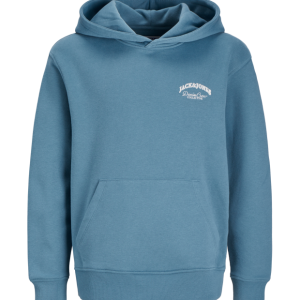 Jack & Jones Junior hoodie i Oceanview blå til drenge