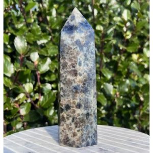 Blå kvarts tårn 16 cm - Blå Kvarts - GodKarmaShop