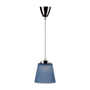 7W Loftslampe - 4000K, krom hus, blå skærm - Kulør : Neutral