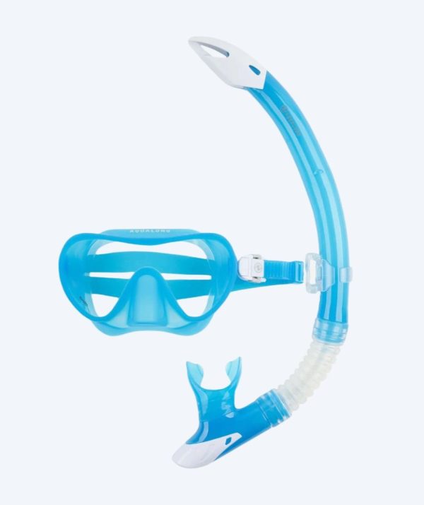 Aqualung Combo snorkelsæt til voksne - Nabul - Blå/hvid