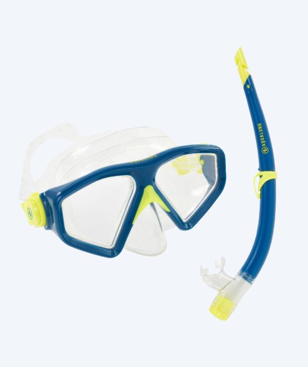 Aqualung Combo snorkelsæt til voksne - Saturn - Blå/gul