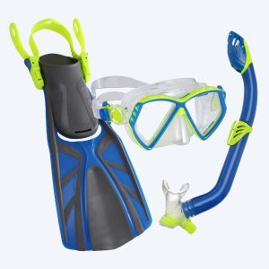 Aqualung snorkelsæt til børn (8-18) - Regal - Blå/grøn