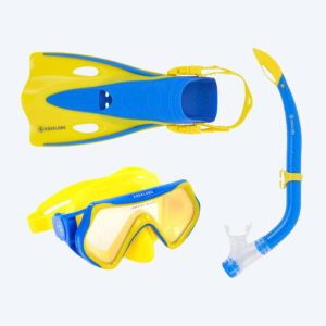 Aqualung snorkelsæt til børn - Hero - Gul/blå