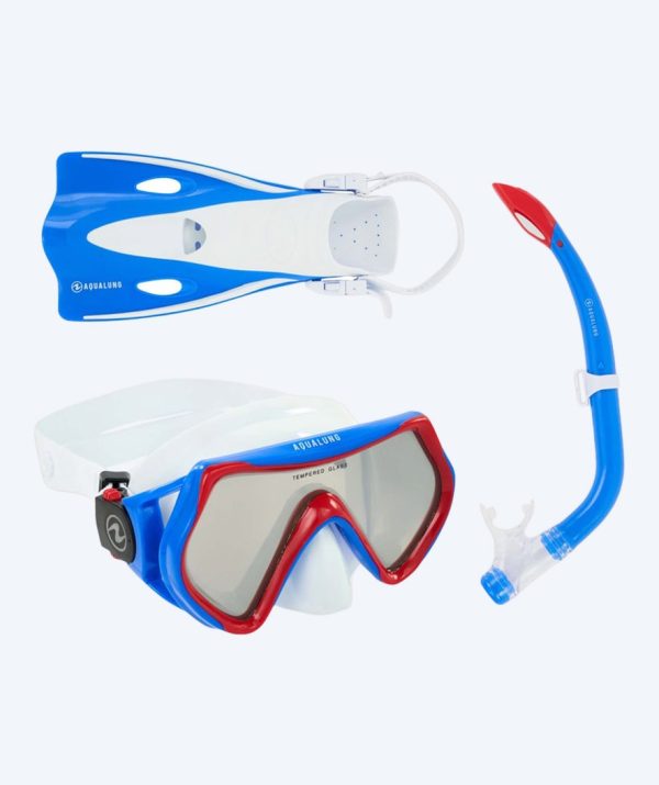 Aqualung snorkelsæt til børn - Hero - Hvid/blå