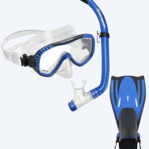 Aqualung snorkelsæt til voksne - Pakala - Blå/sort