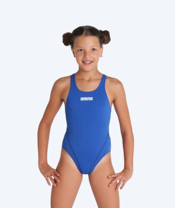 Arena badedragt til piger - Team Swim Tech Solid - Blå