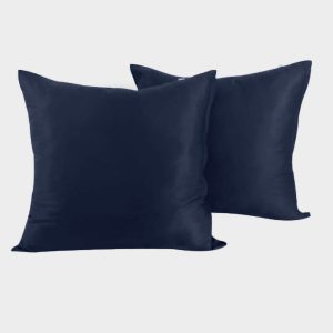 Bambus pudebetræk 60x63 i navy blå 2-pak