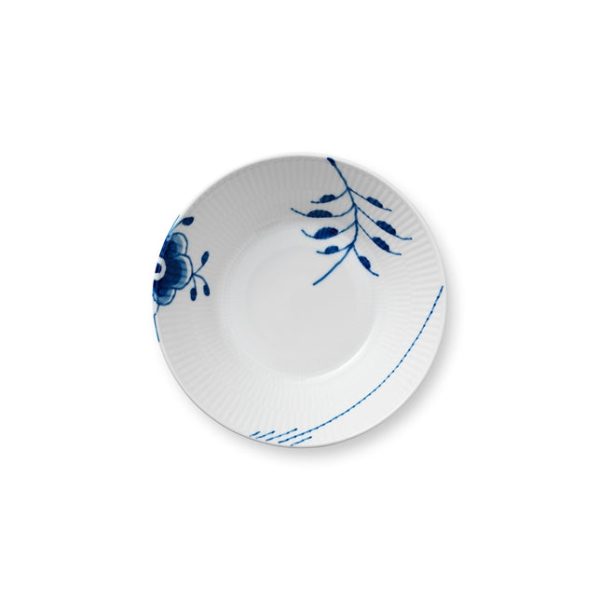 Blå Mega riflet dyb tallerken - 17 cm.